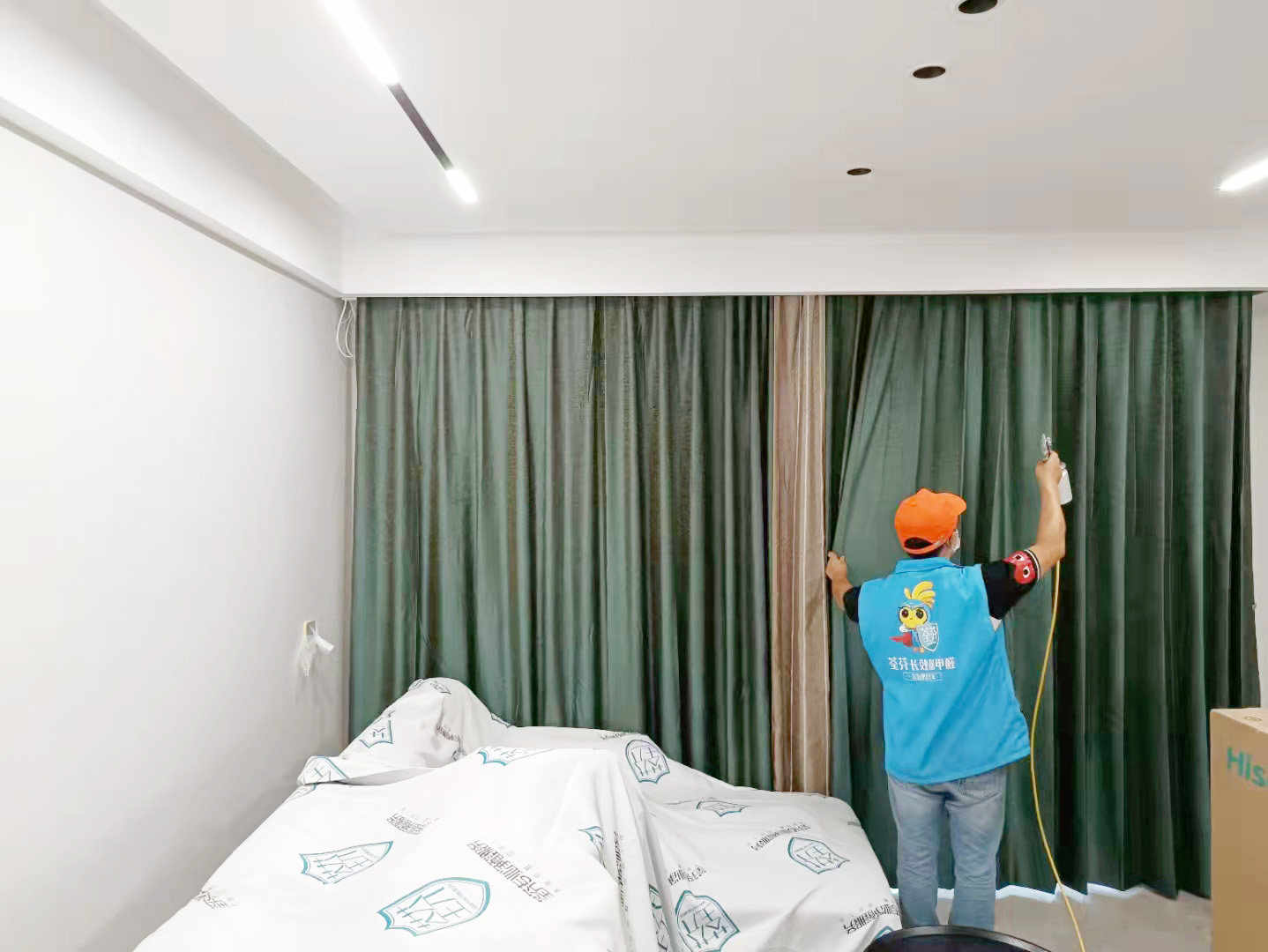 臥室窗簾布藝噴槍施工 臥室窗簾布藝噴槍施工